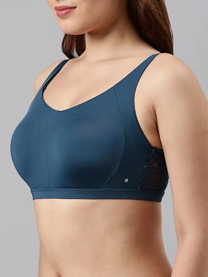 Enamor Side Shaper Panel Women's Everyday Fashion Bralette – Broad Sweetheart Neckline, Padded, Wirefree, Full Coverage F111